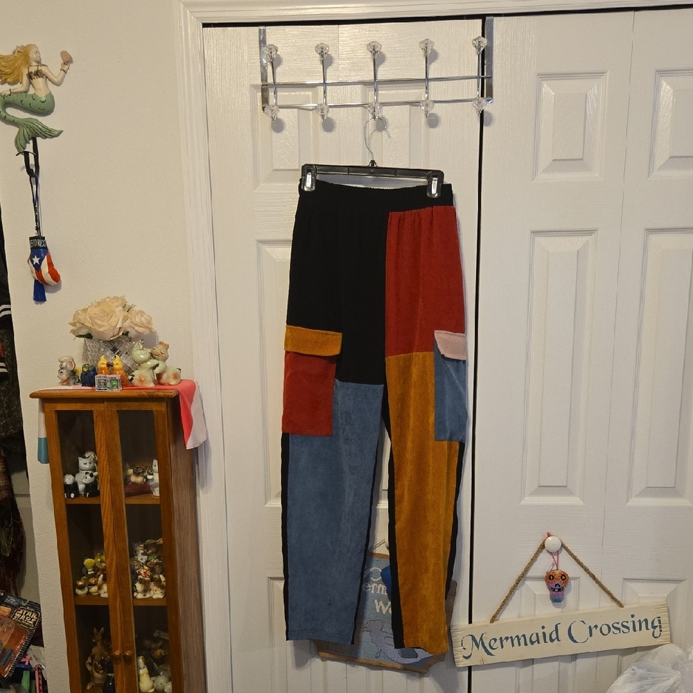 SHEIN Colorblock Wide Leg Pants - Multicolor